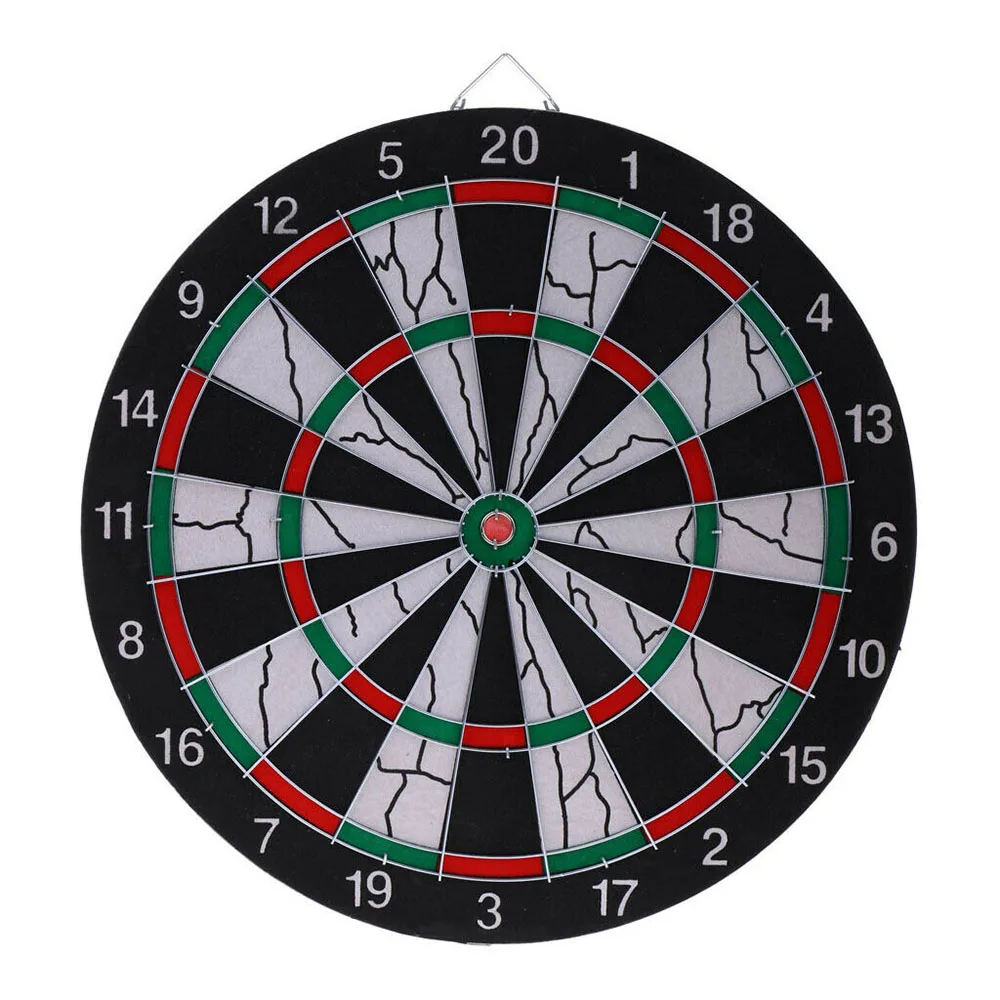 

15 Inch Portable Double-sided Dart Board Bulls-Eye Game with 6pcs Brass Darts