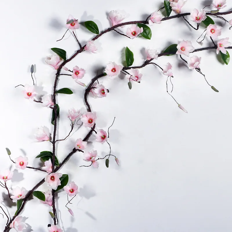 Искусственный цветок растение свадебная брошь магнолии лозы искусственный для