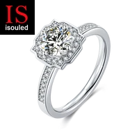 absolutely stunning moissanite ring 1ct d color 925 sterling silver and 18k white gold plated women ring lover ring for promise