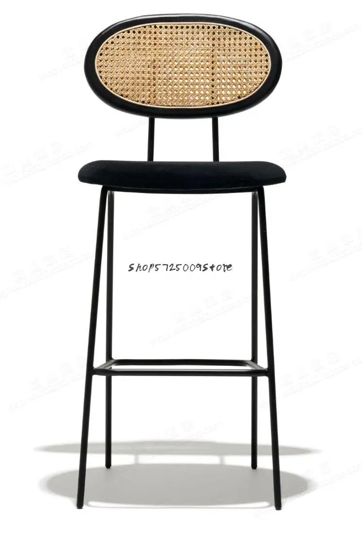 Дизайнерское барное кресло из ротанга в скандинавском стиле простой стул с