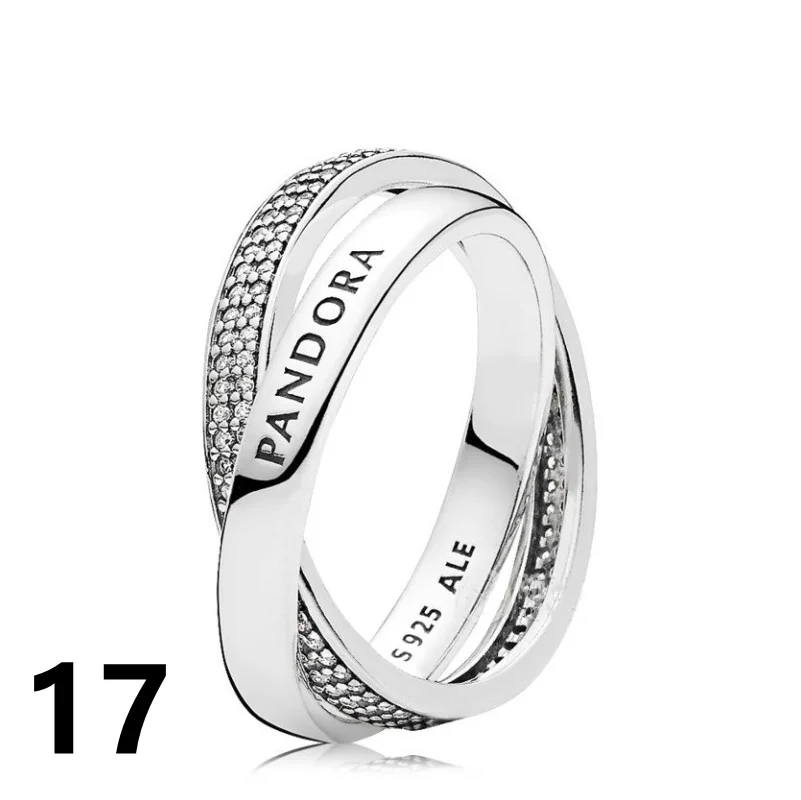 

Fashion jewelry 925 Sterling Silver Pandora crown heart trend classic ring