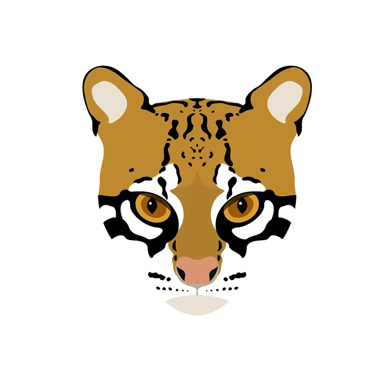 

JuYouHui Exterior Accessories Decal Beautiful Color Leopard HeadCar Stickers Motorcycle Vinyl Waterproof Decals PVC 15cm