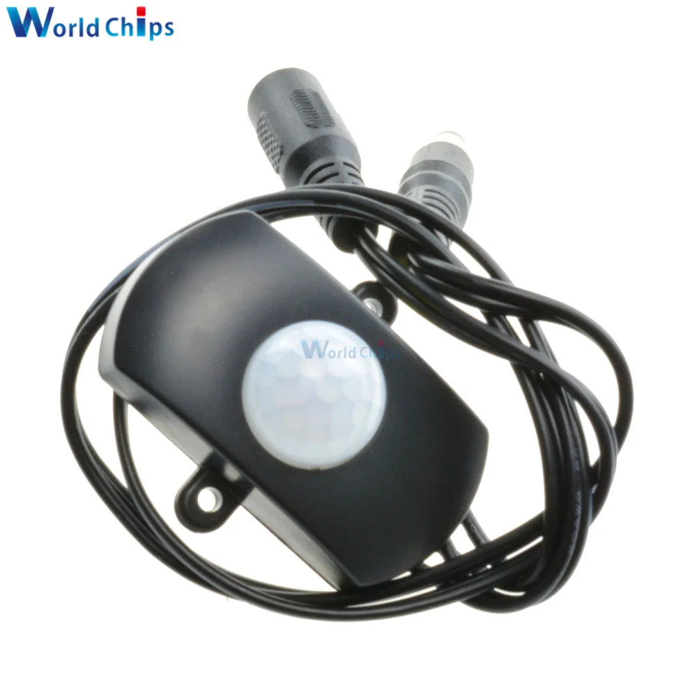 

LED Strip Automatic Mini DC PIR Body Infrared Motion Sensor Switch 5A With Male Female Power Jack Adapter Contor 5V-24V