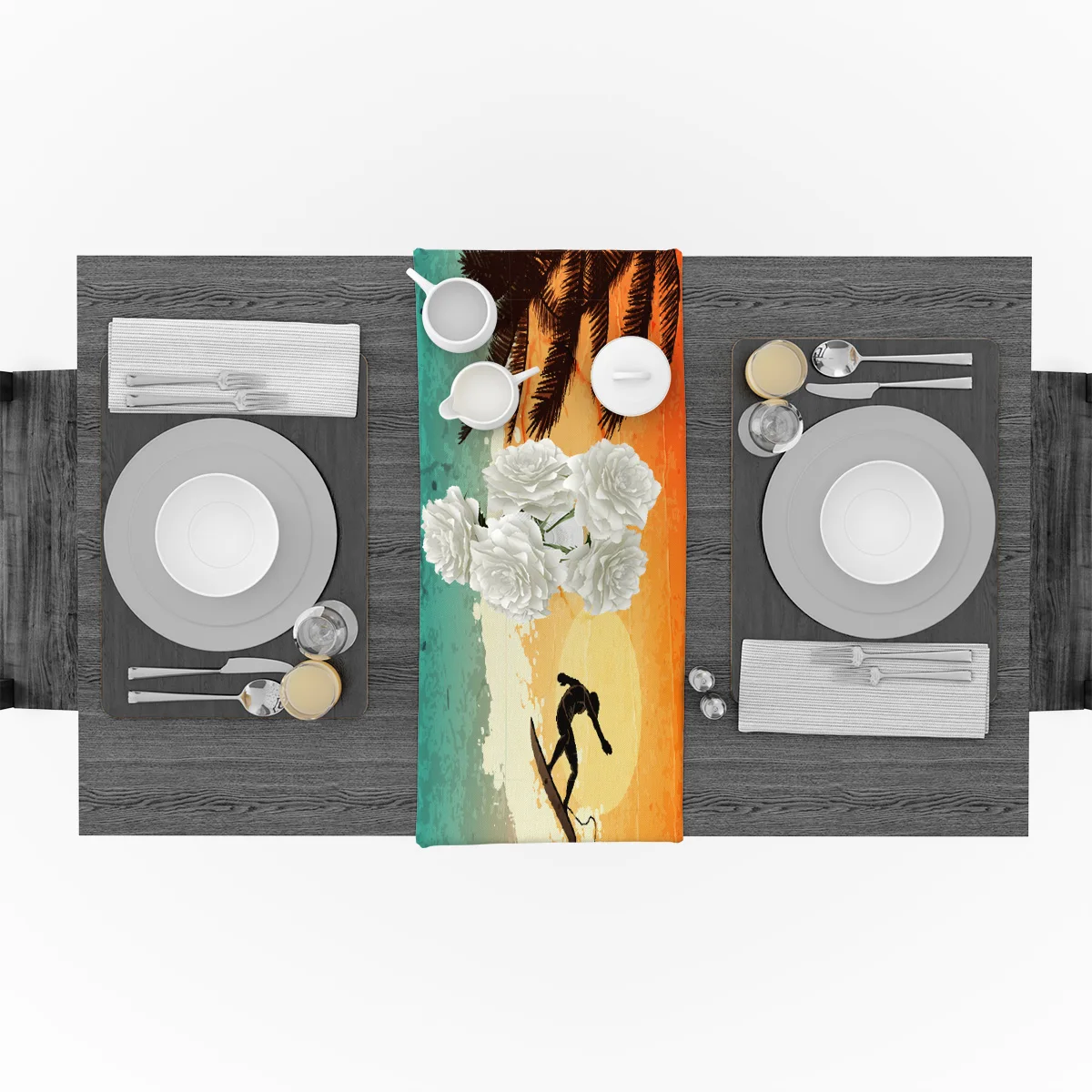 Гавайский серфинг тропический океан настольная дорожка для свадьбы праздника