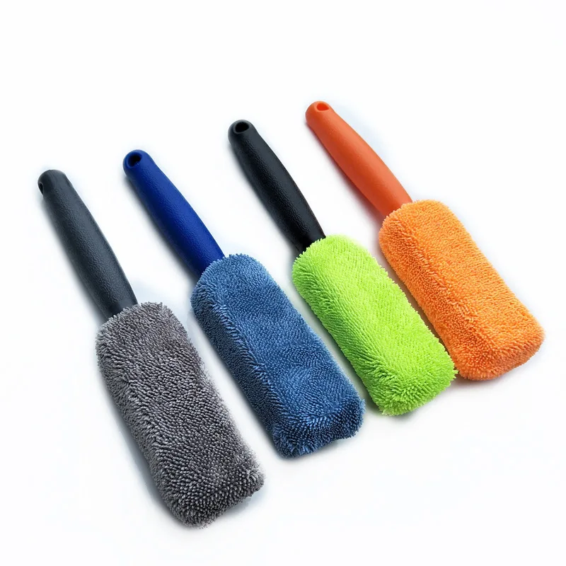 

1pcs Long-handle Car Tire Cleaning Brush Microfiber Cloth Wheel Rim Cleaning Brushes Trunk Motorcycle Automobile Detailing Brush