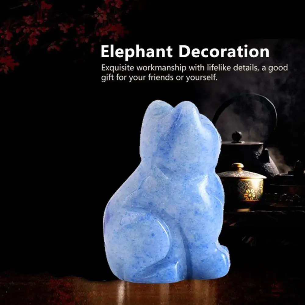 Милый котенок натуральный плавикового шпата с украшением в виде кристаллов