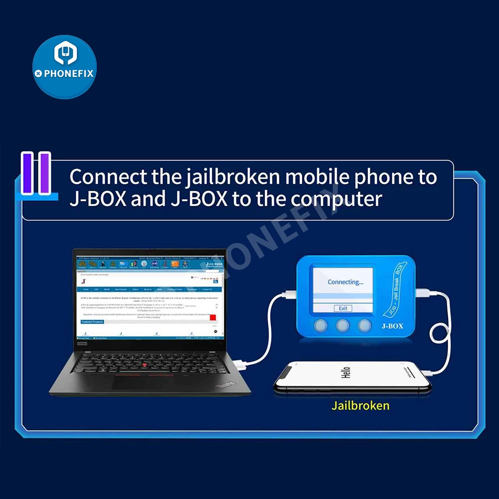 JBOX jail break box jcid Programmer for bypass ID &amp icloud Password iphone 11P 11PM truetone repair without original screen |