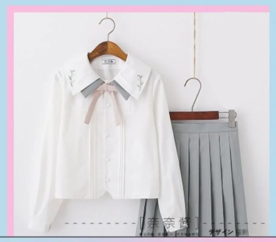 Двойной кукольный воротник Jk школьная форма милая девушка ежедневный матросский