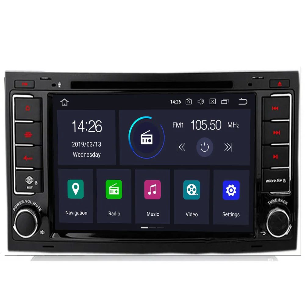 Автомобильный мультимедийный плеер Android 10 4 + 64G 8 ядер GPS 7 дюймов 2 Din авторадио для