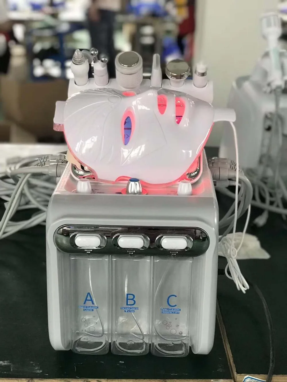 

7 In 1 Water Oxygen Jet Skin Clean Machine Hydro Demerbrasion Blackhead Remover Pore Cleaner Led Facial Mask Light Therapy