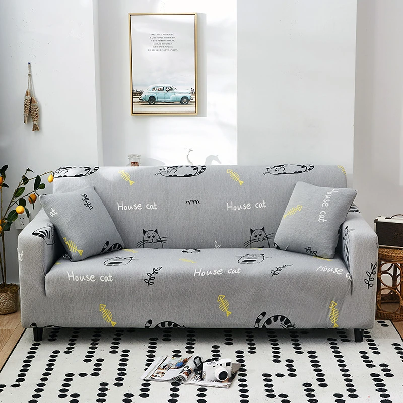Colorful geometric 1/2/3/4 seater Sofa cover Tight wrap all-inclusive sectional elastic seat couch covers Slipcovers Christmas | Дом и сад