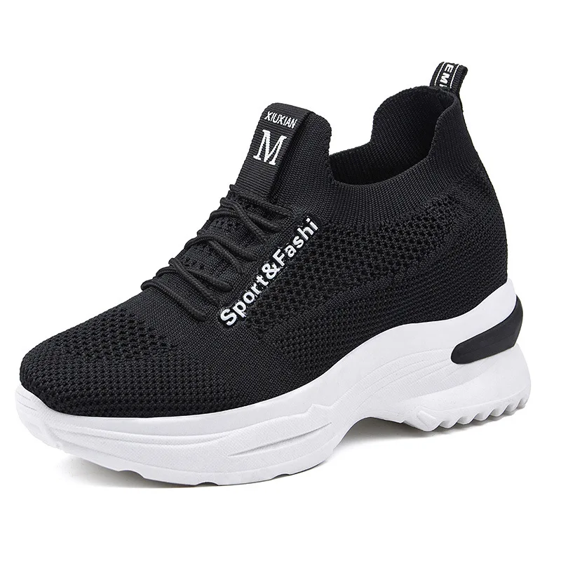 

Promotion Mesh Breathable Shoes Platform Increase Shoes Women Sneakers 2021 Fashion Casual Sneakers Increased Within High Heels
