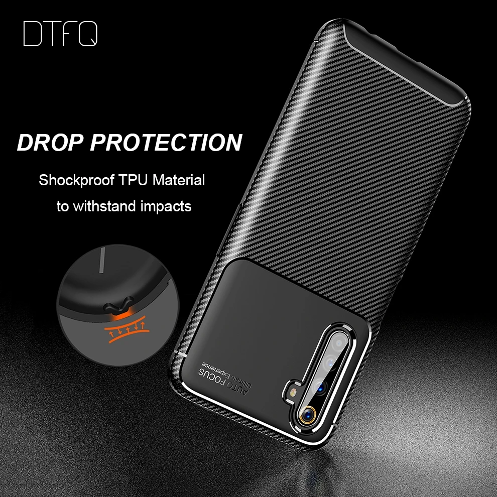 For Realme X2 Pro Case Carbon Fiber Soft TPU Cover Coque Matte Silicone Case for Oppo Realme 6 Pro 6 5 5i C3 XT X50 Realme 7 Pro