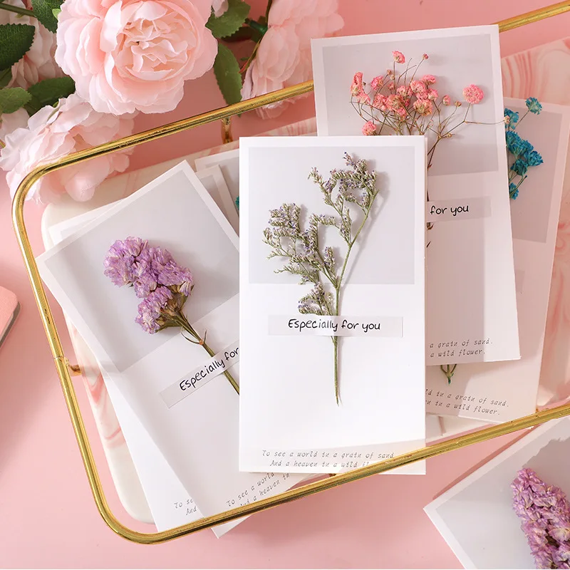 5 шт. Гипсофила засушенные цветы благословение поздравительную открытку