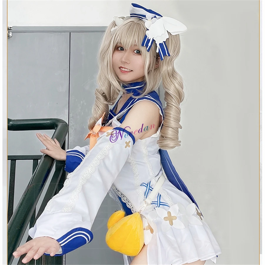 

Genshin Impact Barbara Swimsuit Cosplay Costume Shining Kanadeai Sexy Anime Lolita Summer Swimwear Beach Dress Bathing Suit