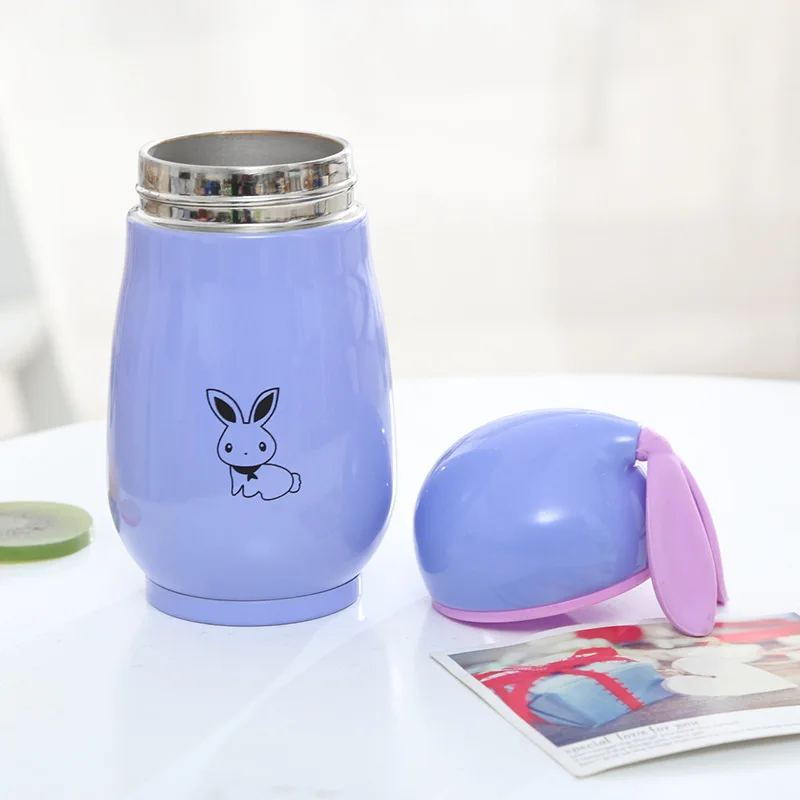 300 мл креативный модный портативный термос из нержавеющей стали кролик чашка для