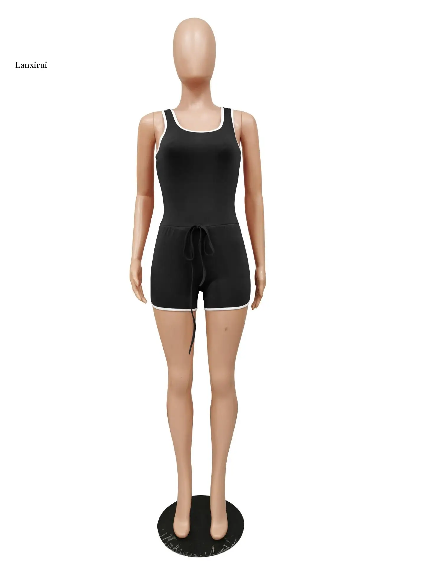

Fashion Women Summer Bandage Romper Jumpersuits Slim Sleeveless Bodycon Party Jumpsuit Short Pants Female Clothing
