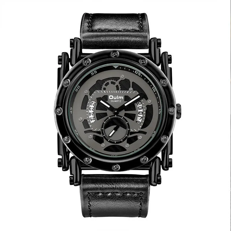 

oulm personality steel straight men's calendar watch fashion HP3399
