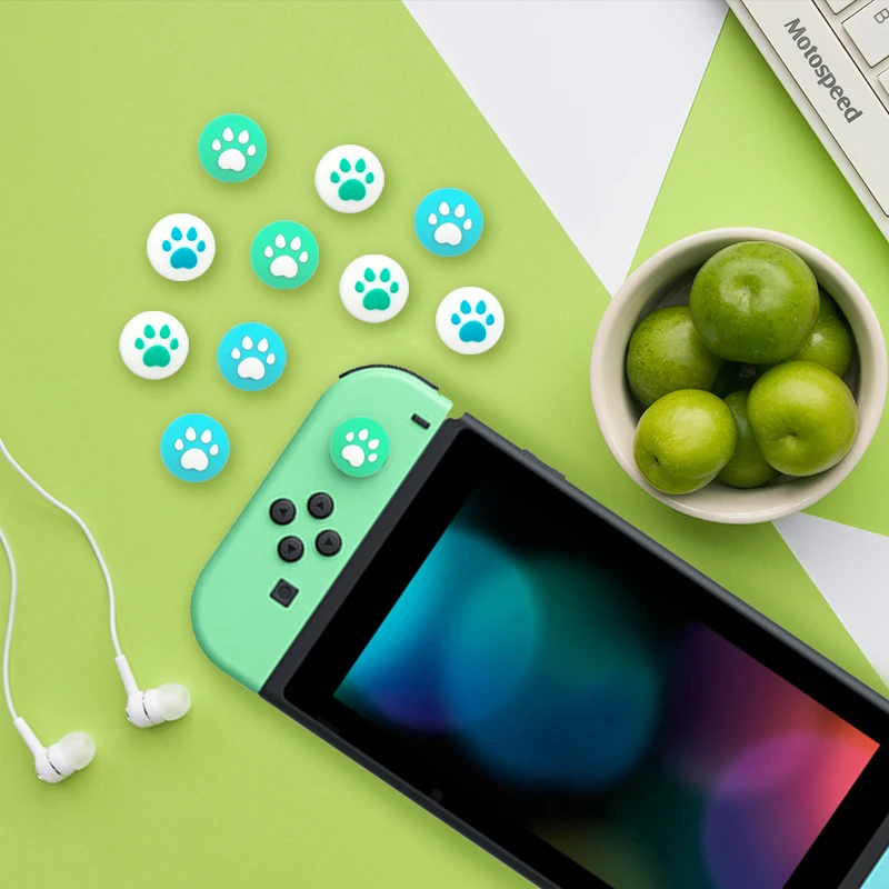 4 шт. противоскользящие силиконовые ручки с кошачьей лапой для большого пальца