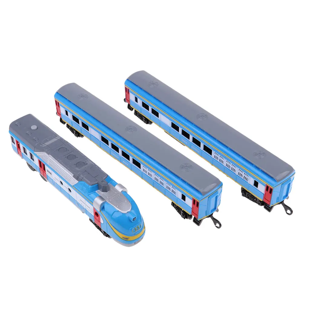 

1/87 Train Locomotive & Carriage Model HO for Sand Table or Home Decoration