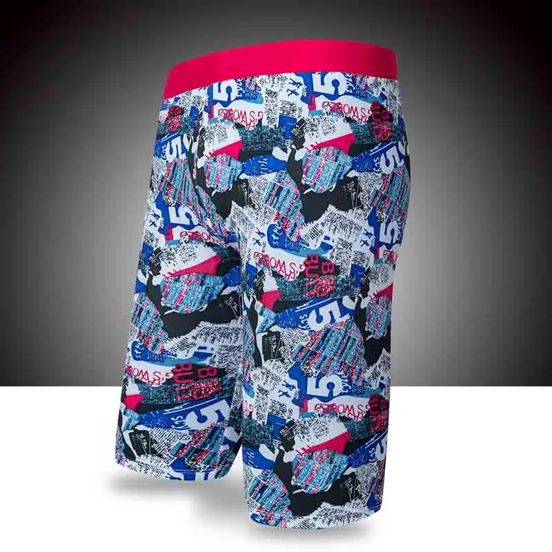 Синий Новая летняя мужская одежда для плавания, купальный костюм, Maillot De Bain, купальные костюмы для мальчиков, шорты-боксеры, плавки, длина до колена, AA417 - Цвет: Синий