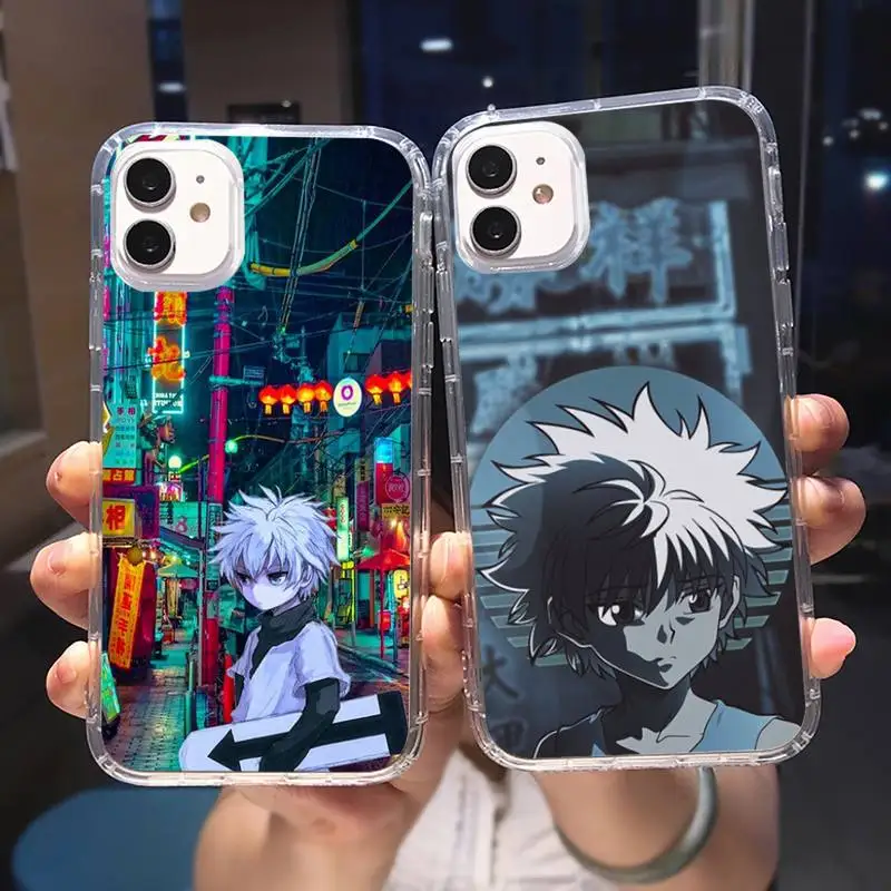

Anime Hunter x Hunters Phone Case Transparent for iPhone 6 7 8 11 12 s mini pro X XS XR MAX Plus cover funda shell