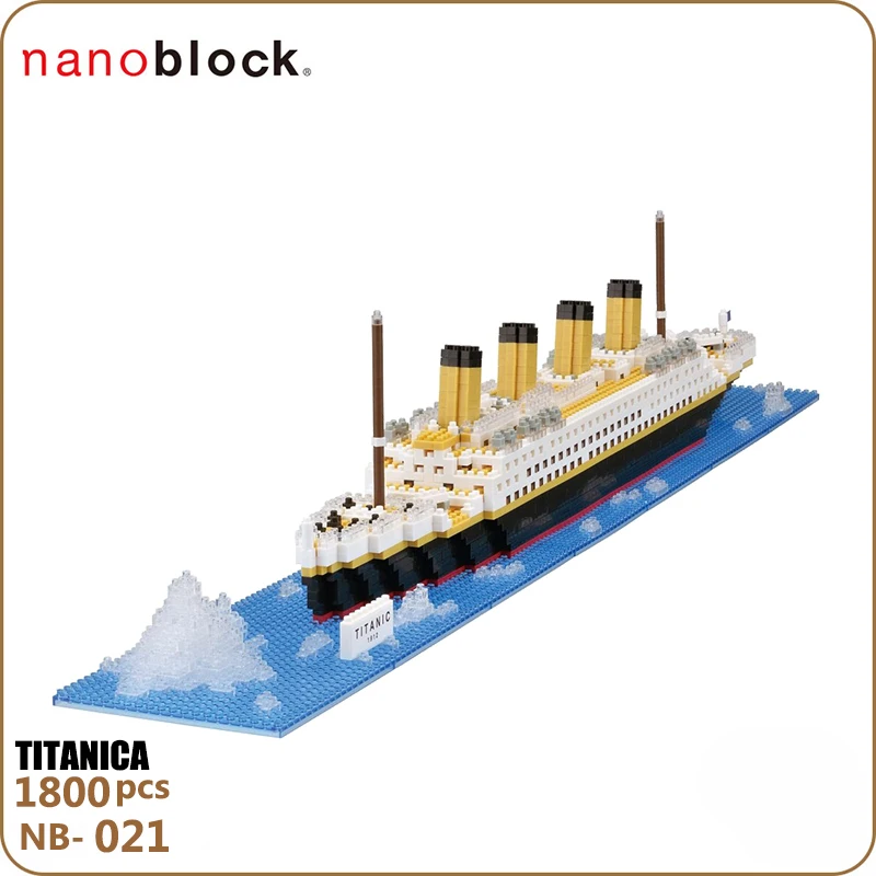 Nanoblock Real Hobby Series Titanic Nb-021NB021 Ship Deluxe [Advanced Series] 1800pcs Age 12+ | Игрушки и хобби