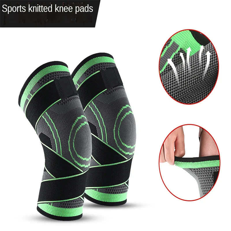 

Outdoor Sports Knee Pads Basketball Knitted Riding Bandages Pressurized Mountaineering Fitness Running Protective Gear