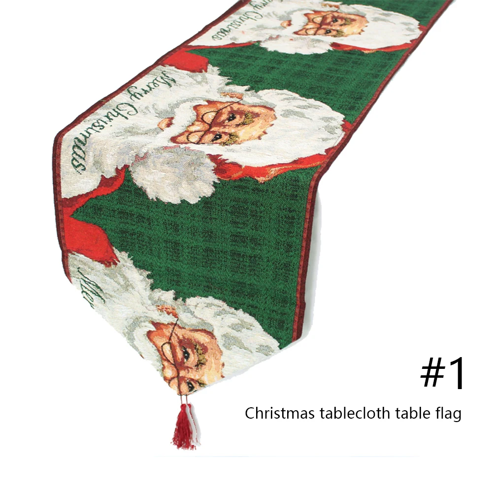 Рождество настольная дорожка из хлопка и льна скатерти вышитые обеденное