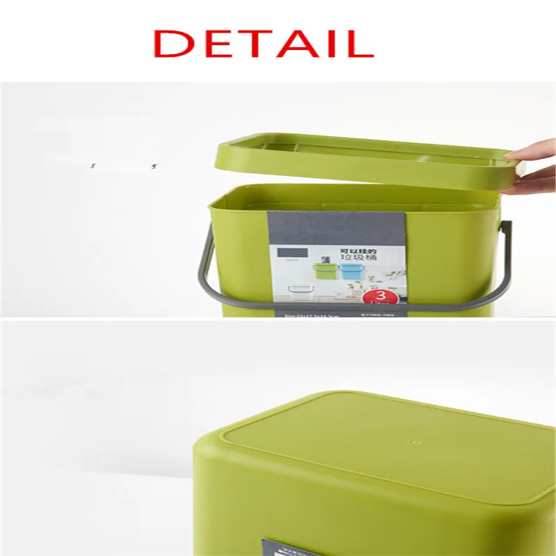 Подвесное кухонное ведро с открытым крышкой подвесное переносное прямоугольное