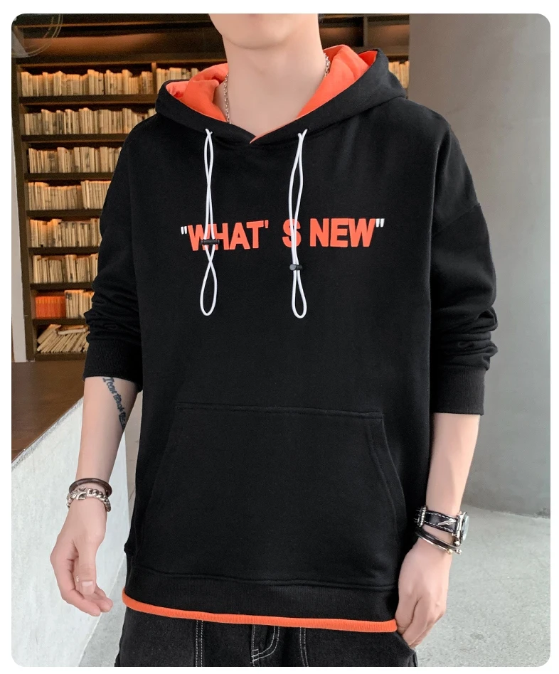 Мужские повседневные толстовки 2021 Осенний флисовый свитшот Мужской пуловер с