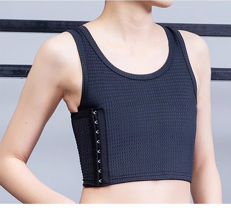 Обтягивающий жилет Tomboy Trans FTM формирователь груди Облегающая майка для лесбиянок