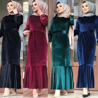ramadan eid satin hijab dress turkey abaya dubai muslim summer maxi flare sleeve dresses for women islam kaftan robe lsm122