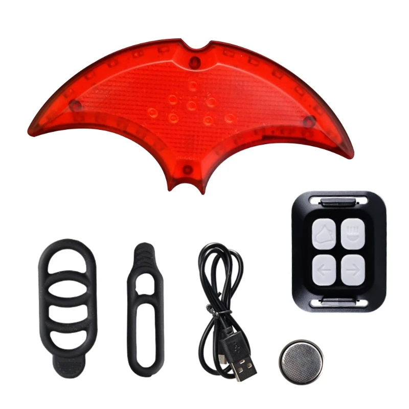 

Bicycle Light USB Rechargeable Rear TailLight Remote Control Turn Signal Lamp