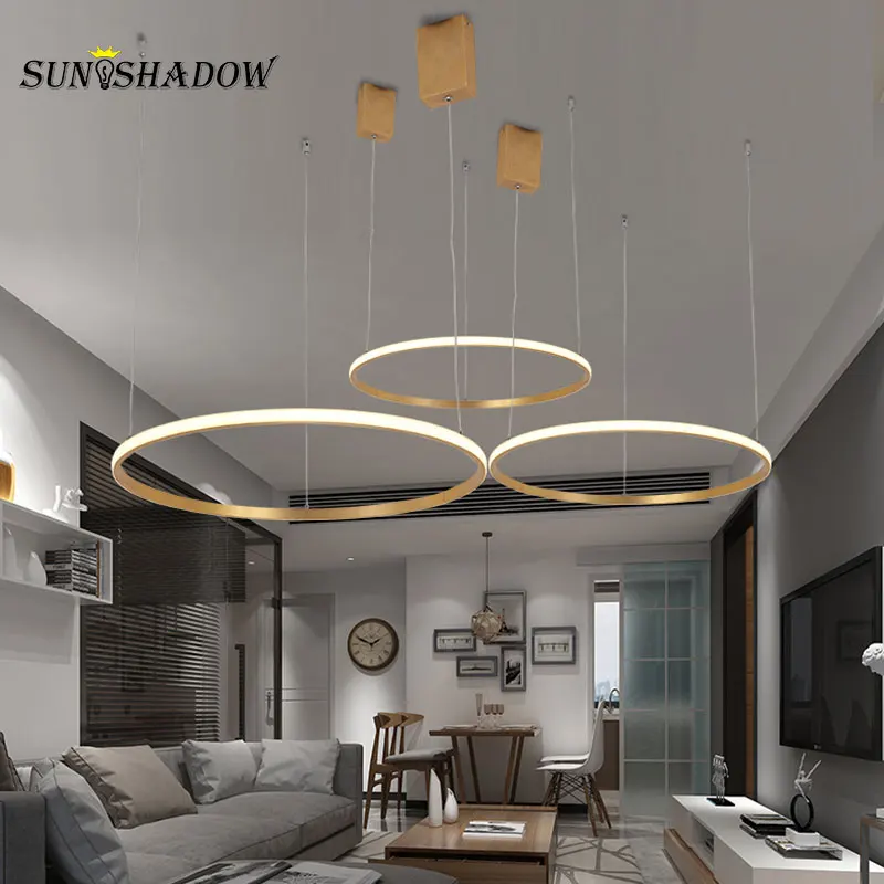Gold&ampBlack Led Pendant Light Indoor Lighting Modern Ceiling Lamp For Living room Dining Kitchen Bedroom HangingLamp | Освещение