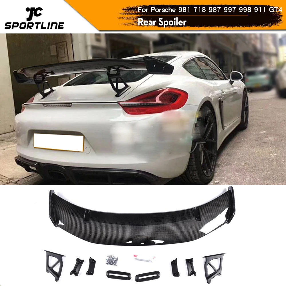 Задний спойлер багажника автомобиля для Porsche 981 718 987 997 998 911 GT4 углеродное