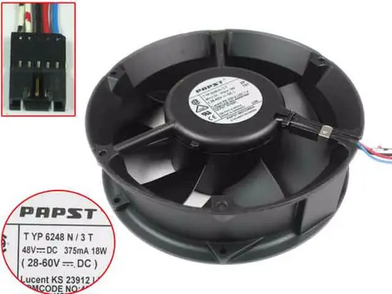 

ebm-papst TYP 6248 N/3T DC 48V 18W 172x172x50mm 5-Wire Server Cooling Fan