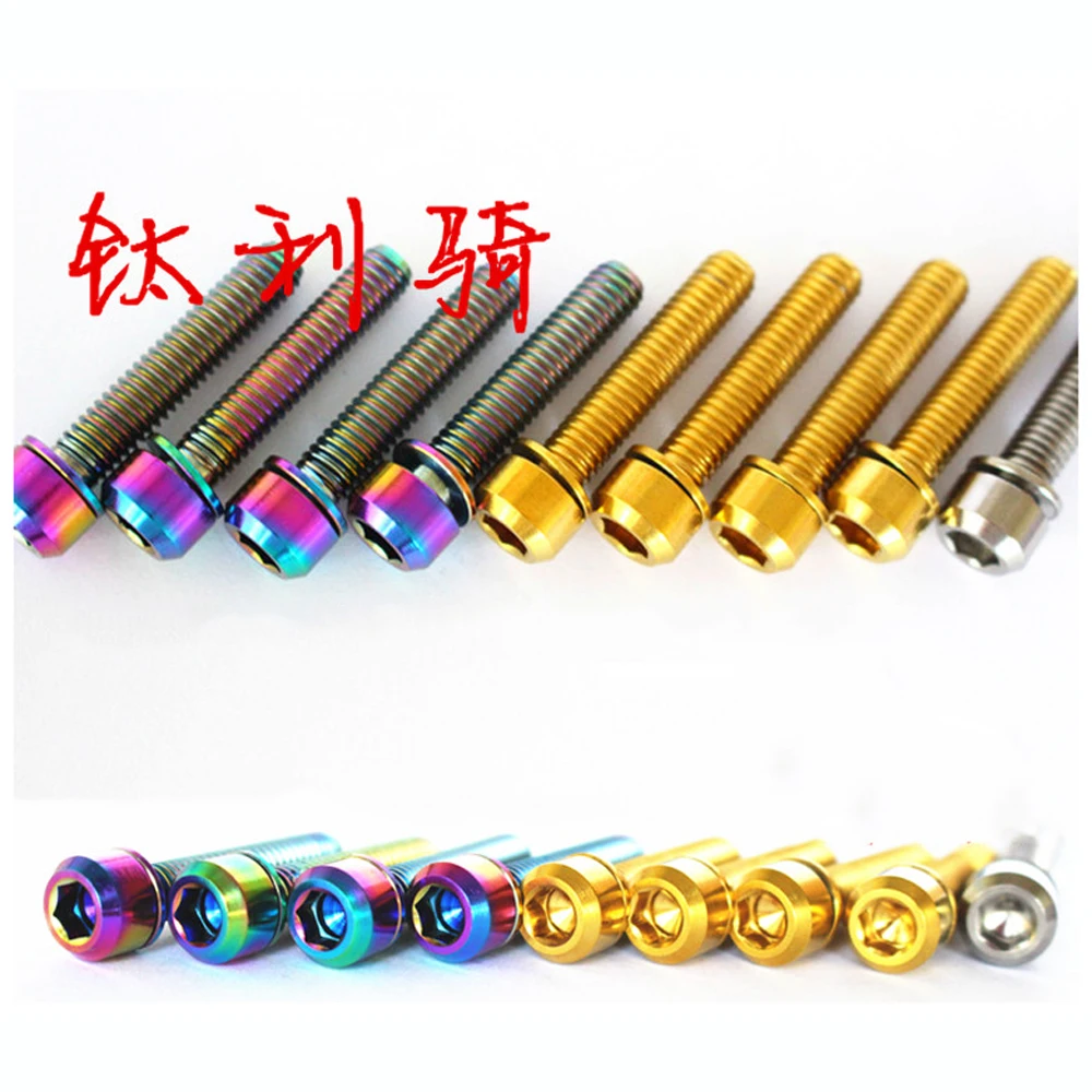 

Болты и шайба с головкой из титанового сплава M6 x 30 мм GR5 для велосипедной гарнитуры, верхняя крышка