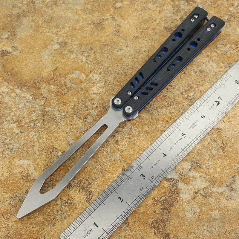 Theone BRS репликаторная бабочка тренировочный нож втулки Сэндвич черный G10 +