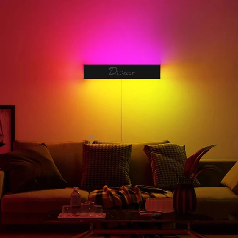Современный светодиодный настенный светильник RGB украшение для гостиной и