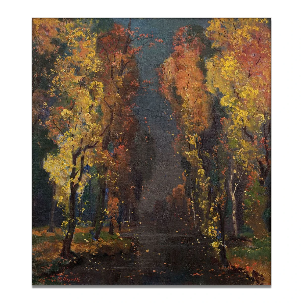 Autumn Poplar Road Tree Poster Canvas Print Painting Wall Art Living Room Home Decoration | &amp Calligraphy