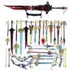 36 стилей игры Genshin ударопрочный меч аниме брелок HuTao Klee ZhongLi разбавленный Xiao модель из сплава игрушки коллекция брелоков для G