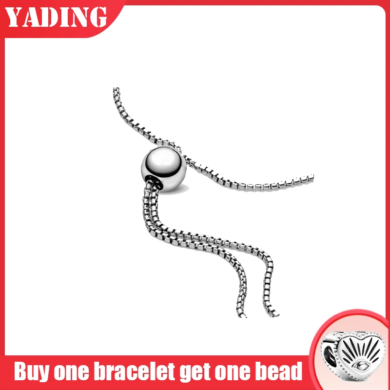 

FIT original authentic 100% 925 sterling silver pan charm chain bracelet for women fashion classic luxury jewelry snake bracelet