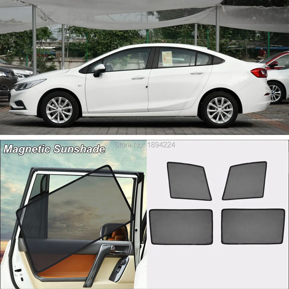 

Car Full Side Windows Magnetic Sun Shade UV Protection Ray Blocking Mesh Visor For Chevrolet Cruze Sedan 2013-2016
