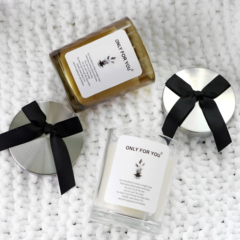 150 г ароматическая свеча романтический бант стеклянный подсвечник с железной