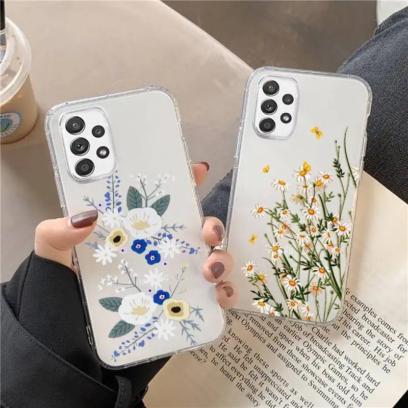 

Butterfly Lavender Higan Pretty Floral Phone Case Transparent For Huawei P20 P30 P40 honor mate 8X 9X 10i Pro Lite flower cover