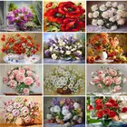 GATYZTORY DIY картина по номерам цветы холст для рисования рисунок нулевой основе масляной живописи ручная роспись Декор для дома подарок