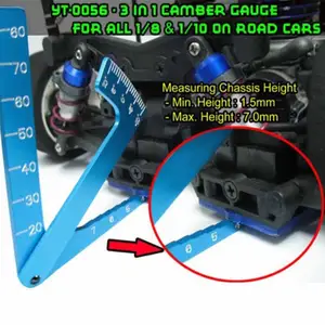Линейка для измерения высоты 3 в 1, алюминиевые металлические детали, колесо, инструмент для установки дороги на радиоуправлении, шасси, камеры, угловая подвеска, простая игрушка