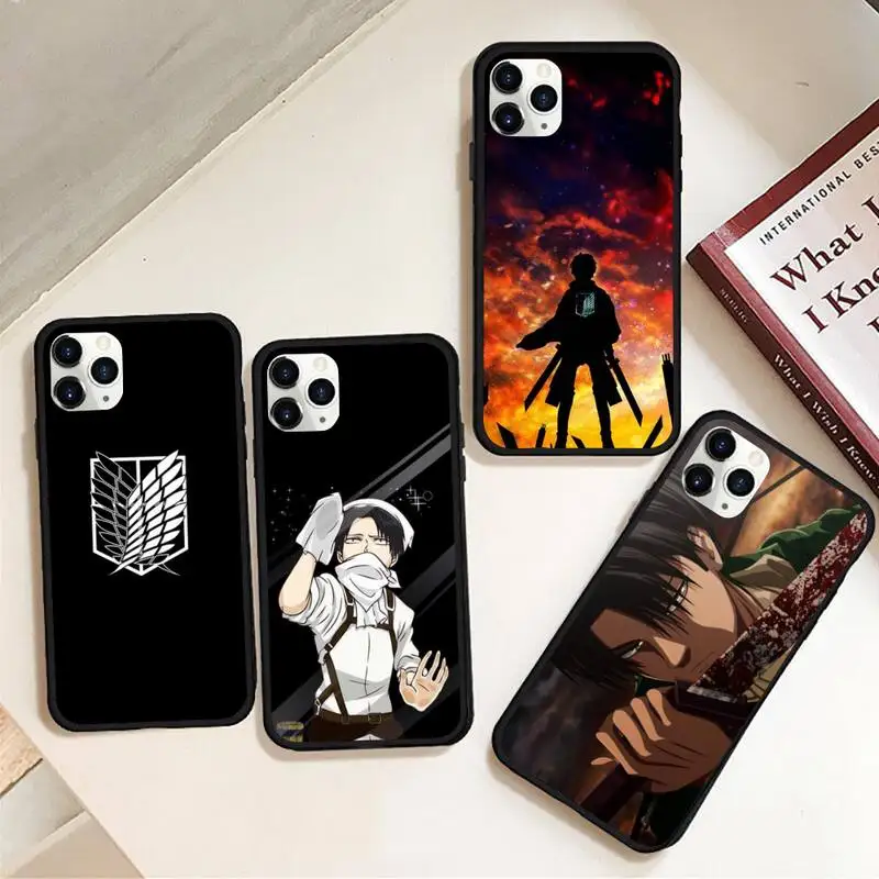 

Levi Ackerman Attack on Titan Phone Case Rubber For iphone 12 11 Pro Max Mini XS Max 8 7 6 6S Plus X 5S SE 2020 XR cover