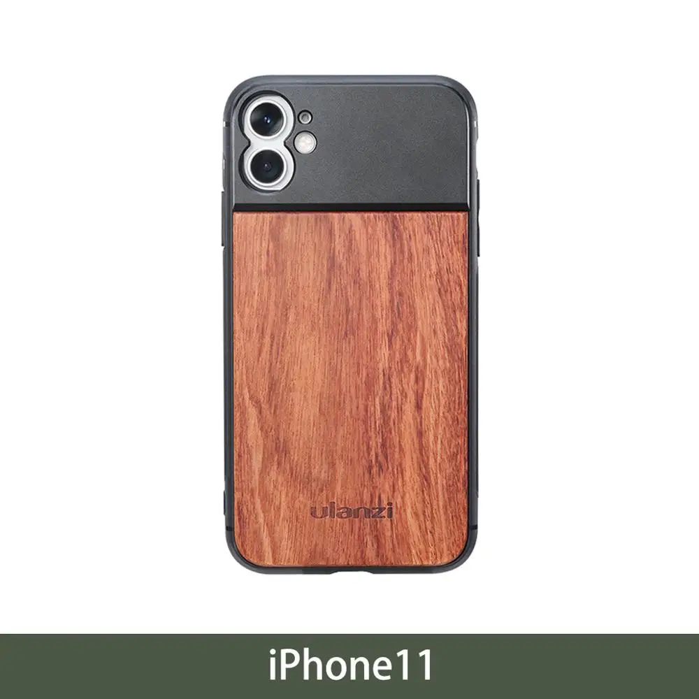 Ulanzi 17 мм резьба Деревянный чехол для телефона для iPhone 8 Plus Xs Max XR для iPhone 11 Pro Max - Цвет: for iPhone 11